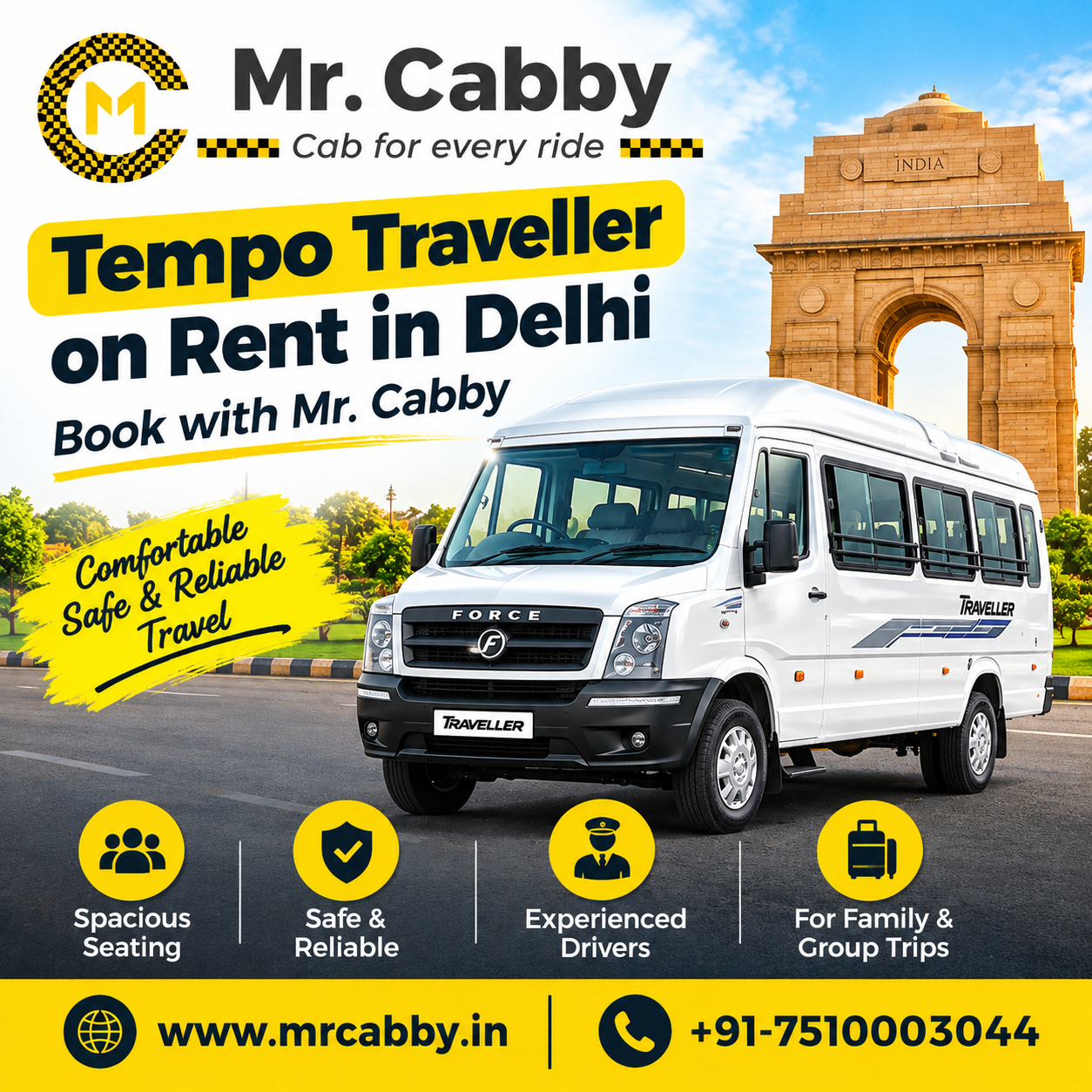 Tempo Traveller on Rent in Delhi