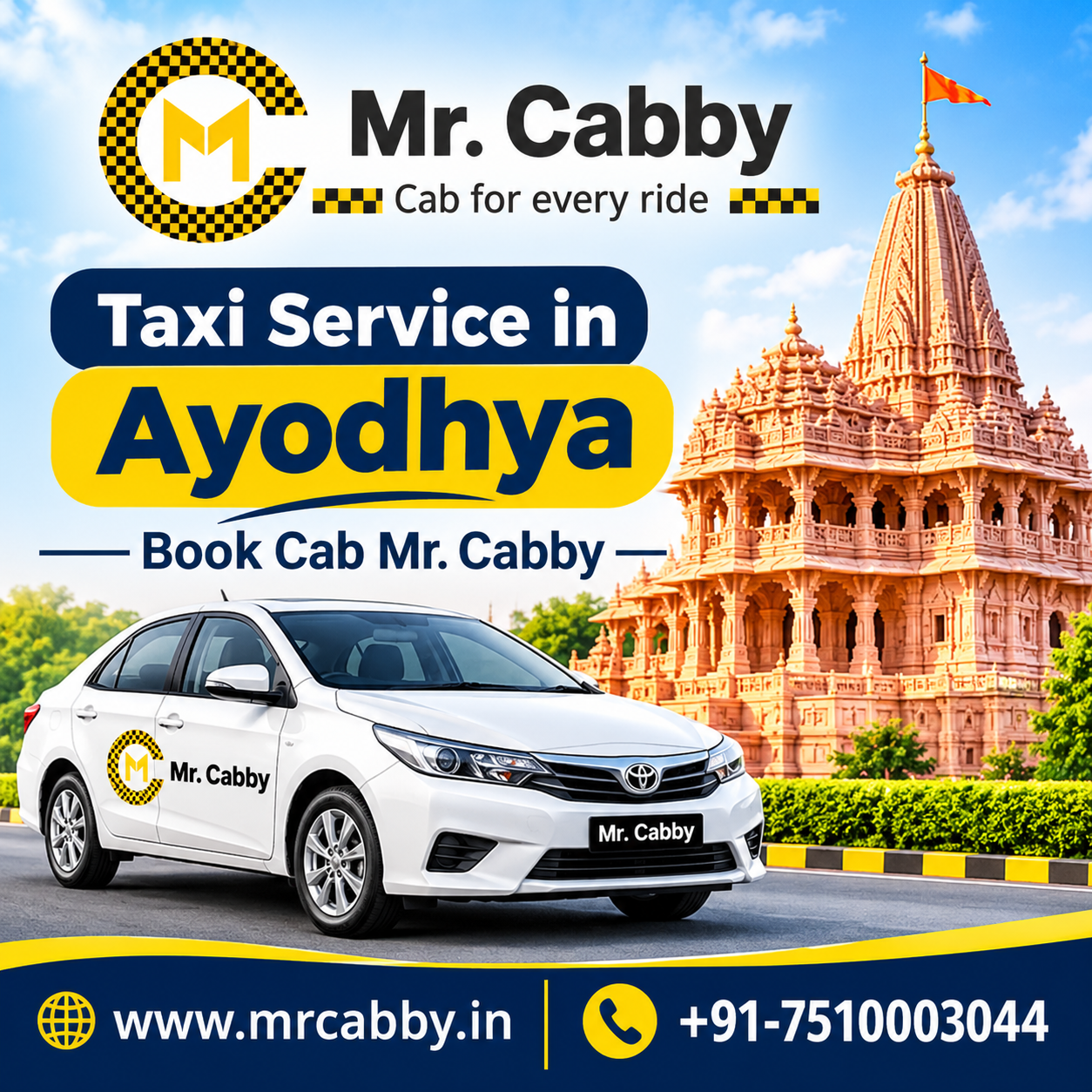 Book Local and Outstation Cabs in Ayodhya with Mr. Cabby